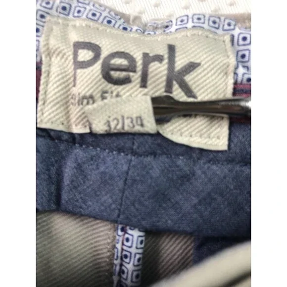 Perk Straight Slim Fit Stretch Chino Pants Men’s 32 X 34 Beige Tab Khaki - Picture 9 of 15